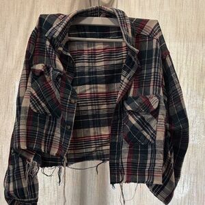 Plaid Women's Cropped Flannel Vintage Carhartt
